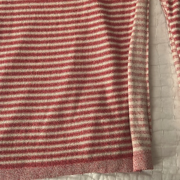 🌿J.Jill Striped Red and Cream Women's Top, size XS🌿 - Picture 3 of 6